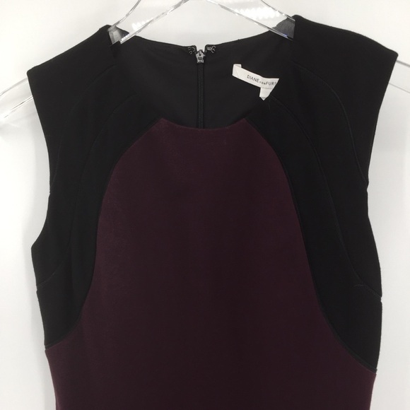 DVF Diane von Furstenberg Hallie Brazen Plum purple dress colorblock new 12 - Picture 5 of 8